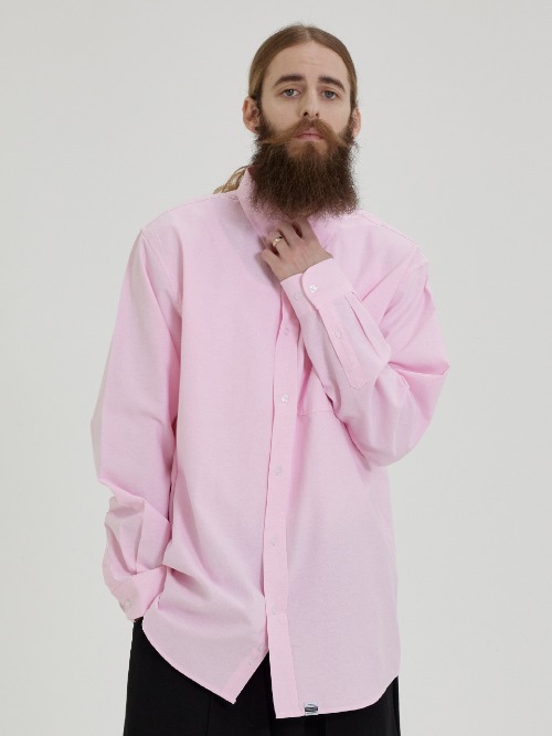 CB 솔리드 옥스포드 셔츠 (핑크)
