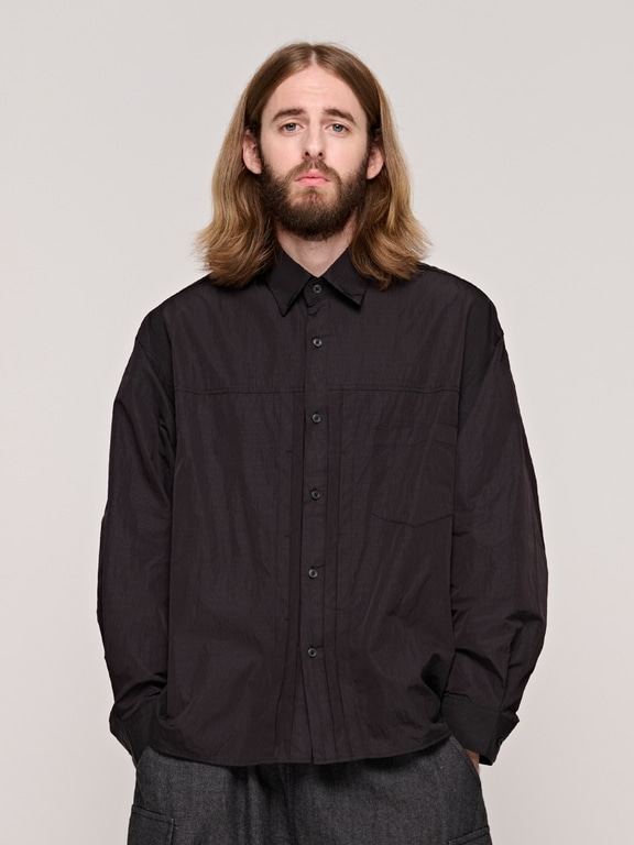CB 나일론 라인 셔츠 자켓 (블랙)