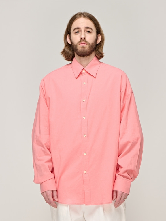 CB 파스텔 포플린 오버 셔츠 ( 핑크)